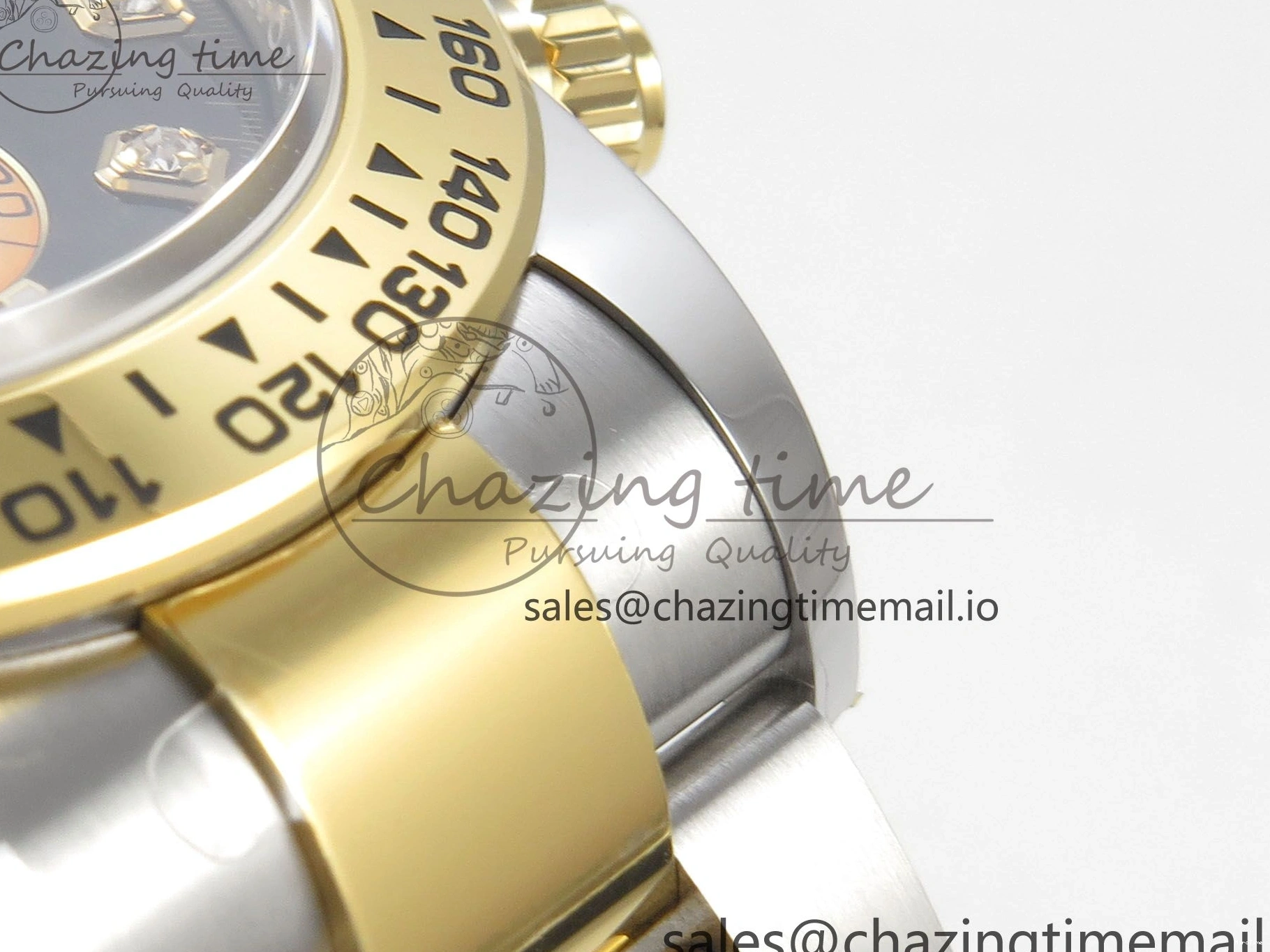 MiroTime 0512 Fashionable Daytona 126503 THBF 1:1 Best Edition Black YG Diamonds Dial on SS YG Bracelet SH 137